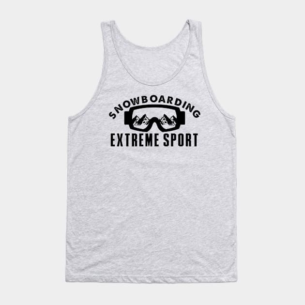 Snow boarding Tank Top by Tekad Rasa